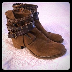 suede booties/ ankle boots/ short boots